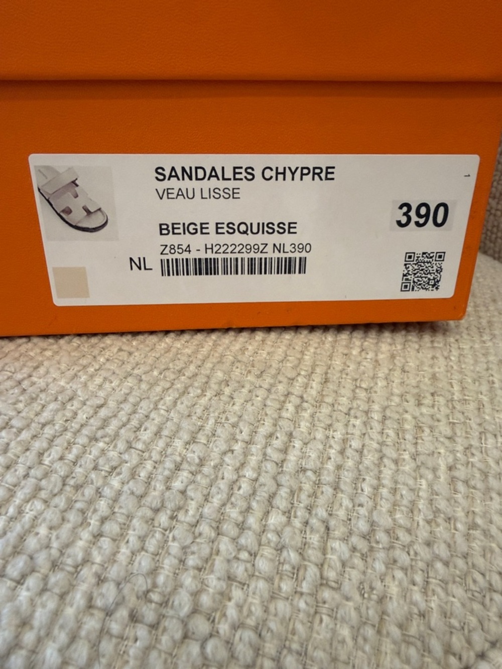 Hermes Leather slides Sandals Chypre— Beige Esquisse. - Picture 2 of 7